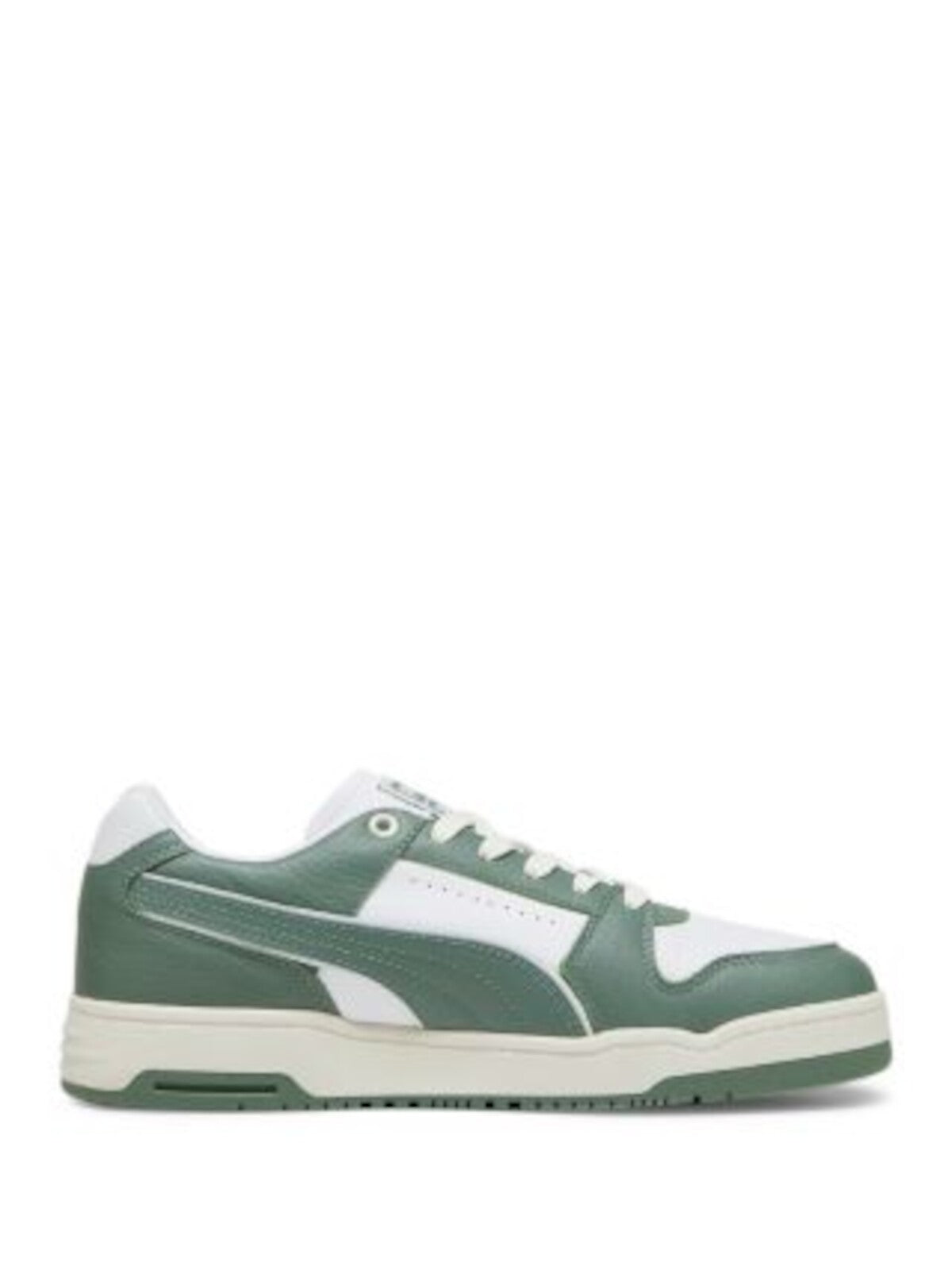 PUMA Mens White Color Block Logo Padded Perforated Slipstream Round Toe Platform Lace-Up Leather Sneakers Shoes 8.5