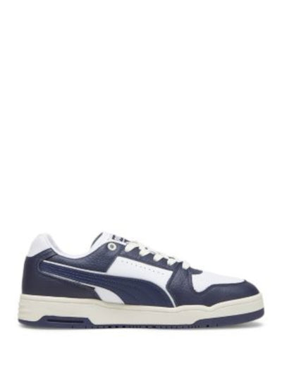 PUMA Mens White Color Block Perforated Padded Slipstream Round Toe Wedge Lace-Up Leather Sneakers Shoes 9