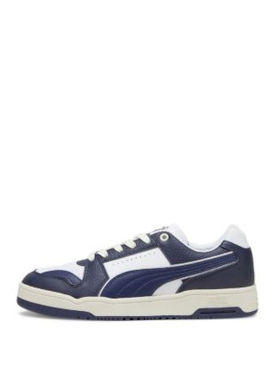 PUMA Mens White Color Block Perforated Padded Slipstream Round Toe Wedge Lace-Up Leather Sneakers Shoes 9