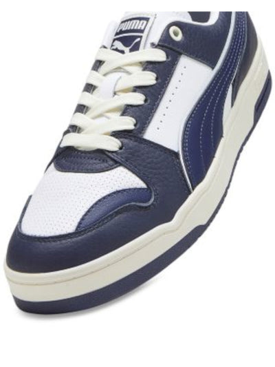 PUMA Mens Blue Color Block Perforated Padded Slipstream Round Toe Wedge Lace-Up Leather Sneakers Shoes 8