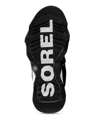 SOREL Womens Black Mixed Media 1-1/2" Platform Cushioned Removable Footbed Cinched Top Waterproof Insulated Kinetic Impact Nxt Cap Toe Wedge Lace-Up Snow Boots