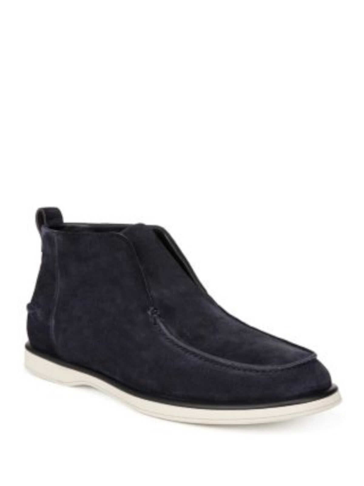 VINCE. Mens Navy Apron Toe Desert Padded Elasticized Sets Carlton Round Toe Leather Boots Shoes 8 M