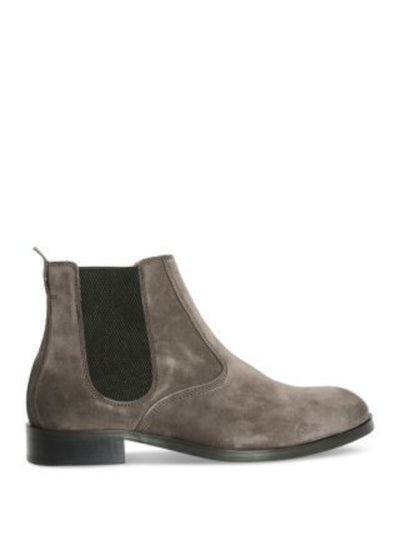 ALLSAINTS Mens Gray Heel Pull-Tab Goring Padded Gus Almond Toe Block Heel Chelsea Boot 13