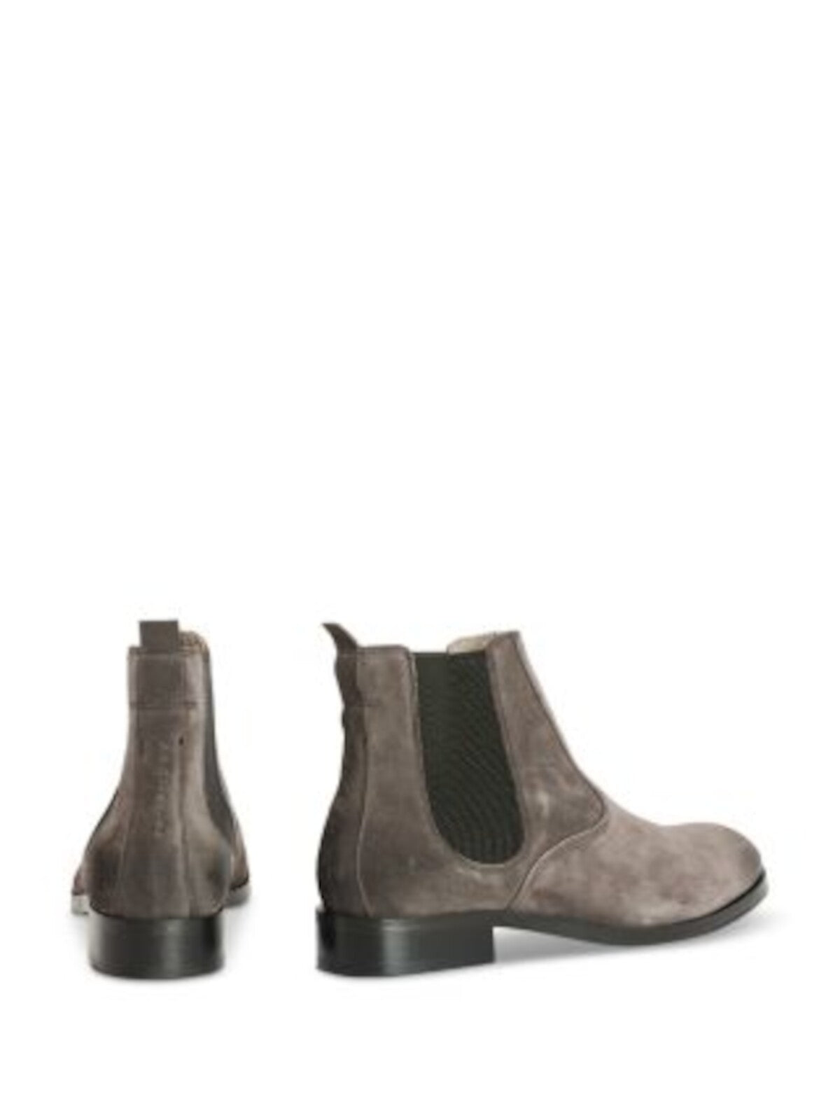 ALLSAINTS Mens Gray Heel Pull-Tab Goring Padded Gus Almond Toe Block Heel Chelsea Boot 13