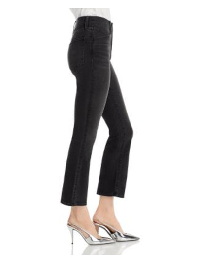 MADEWELL Womens Black Zippered Pocketed Ankle Length Flare Jeans 25