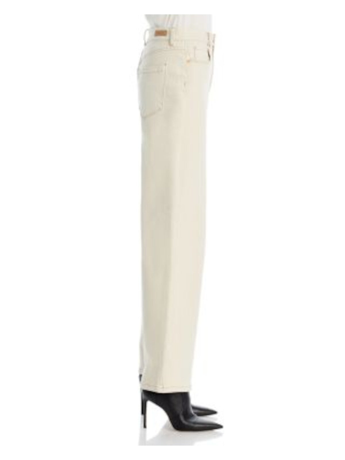 BLANK NYC Womens Beige Zippered Pocketed Wide Leg High Waist Jeans 31