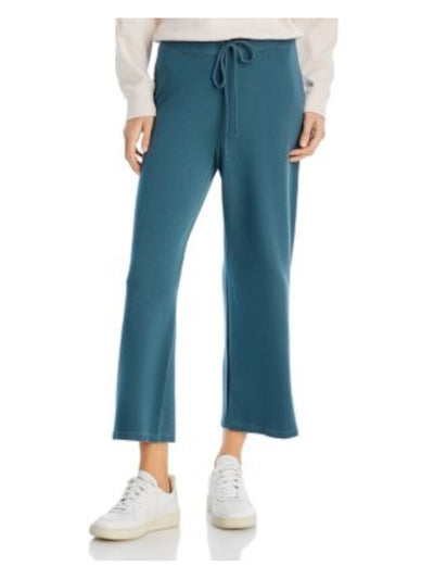 MONROW Womens Green Pocketed High Rise Drawstring Cropped Lounge Pants XS