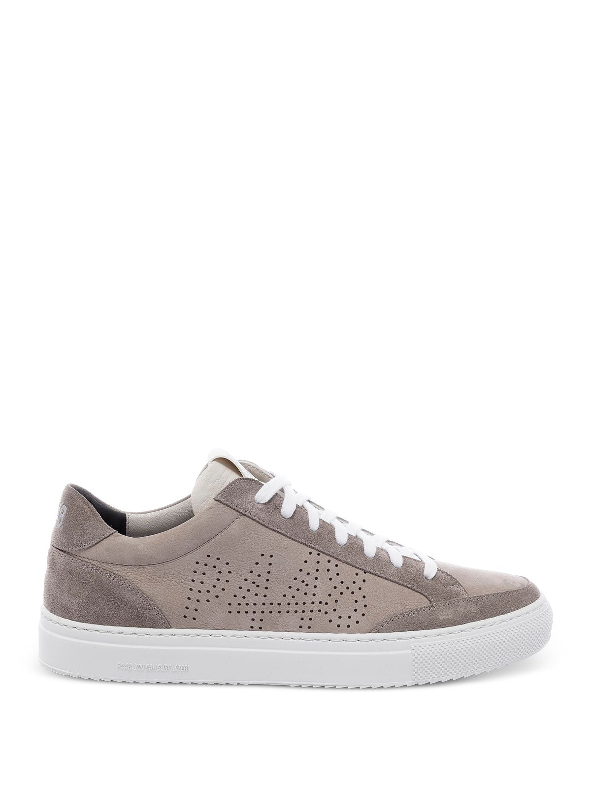 P448 Womens Beige Perforated Logo Cushioned Treaded Soho Round Toe Platform Lace-Up Leather Sneakers Shoes 46