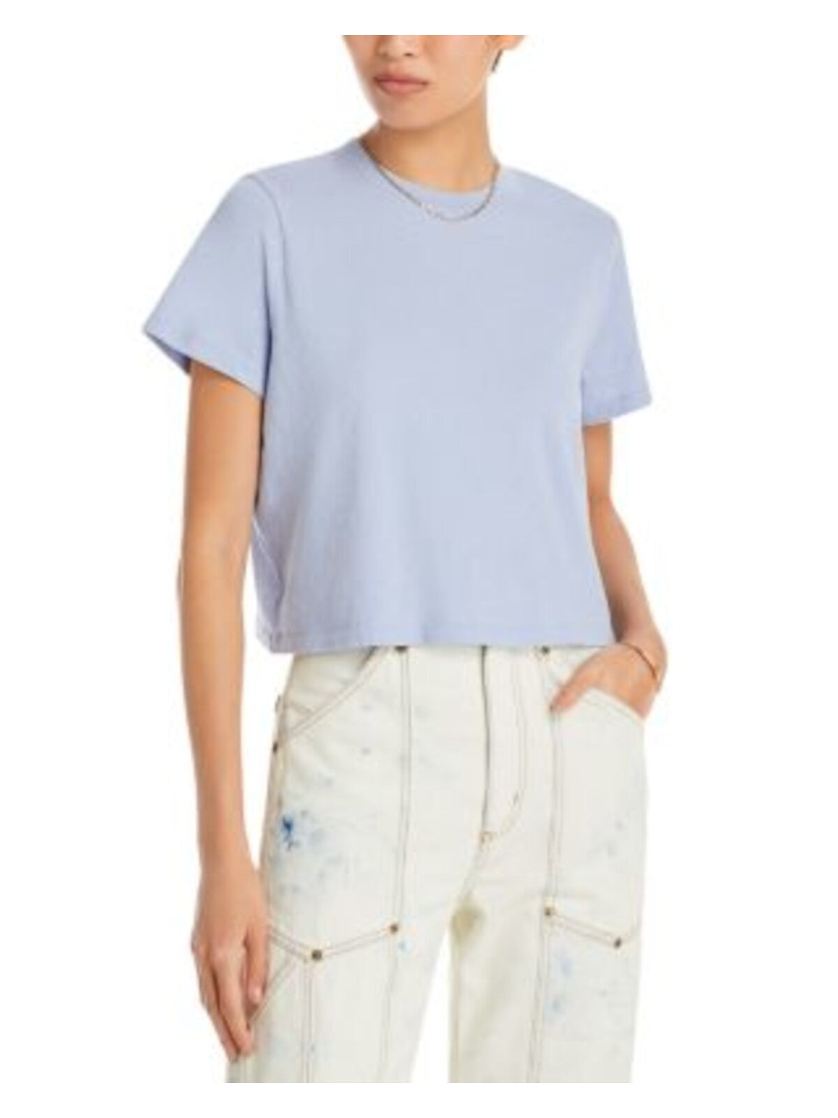 MADEWELL Womens Blue Short Length Short Sleeve Crew Neck T-Shirt XS