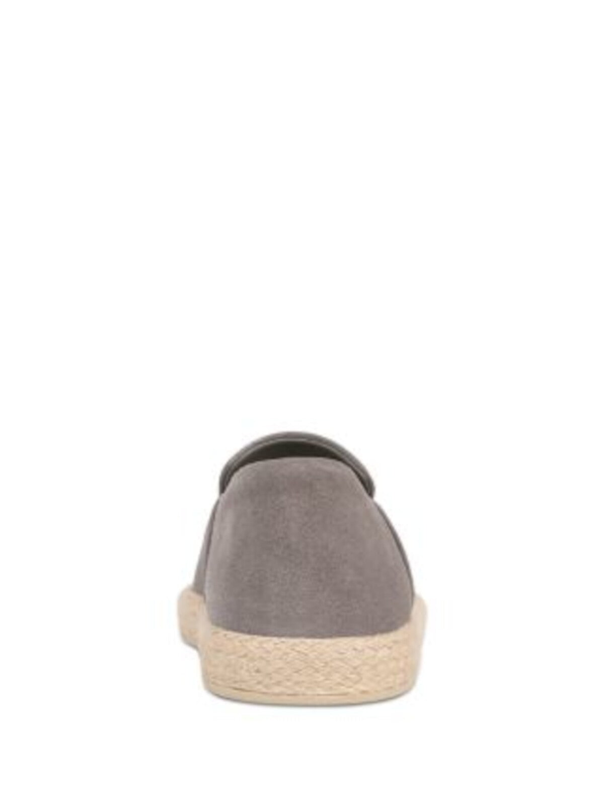 VINCE. Mens Gray Notched Padded Braided Emmit Round Toe Slip On Leather Espadrille Shoes 8.5 M