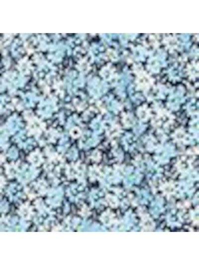 VINEYARD VINES Womens Blue Gathered Button Front Elastic Cuffs Floral Pouf Sleeve Split Top