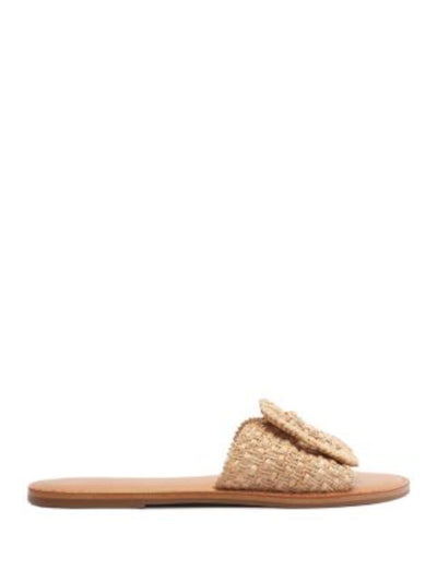 SCHUTZ Womens Beige Woven Buckle Accent Cinna Open Toe Slip On Slide Sandals Shoes 7 B