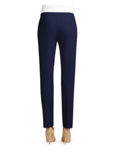 LAFAYETTE 148 NEW YORK Womens Navy Zippered Wear To Work Straight leg Pants 0