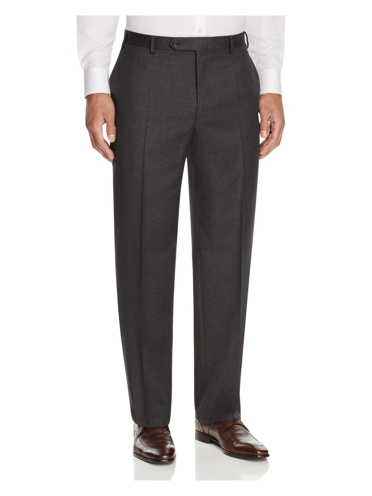 Canali Mens Gray Regular Fit Suit Separate Pants 38 Waist
