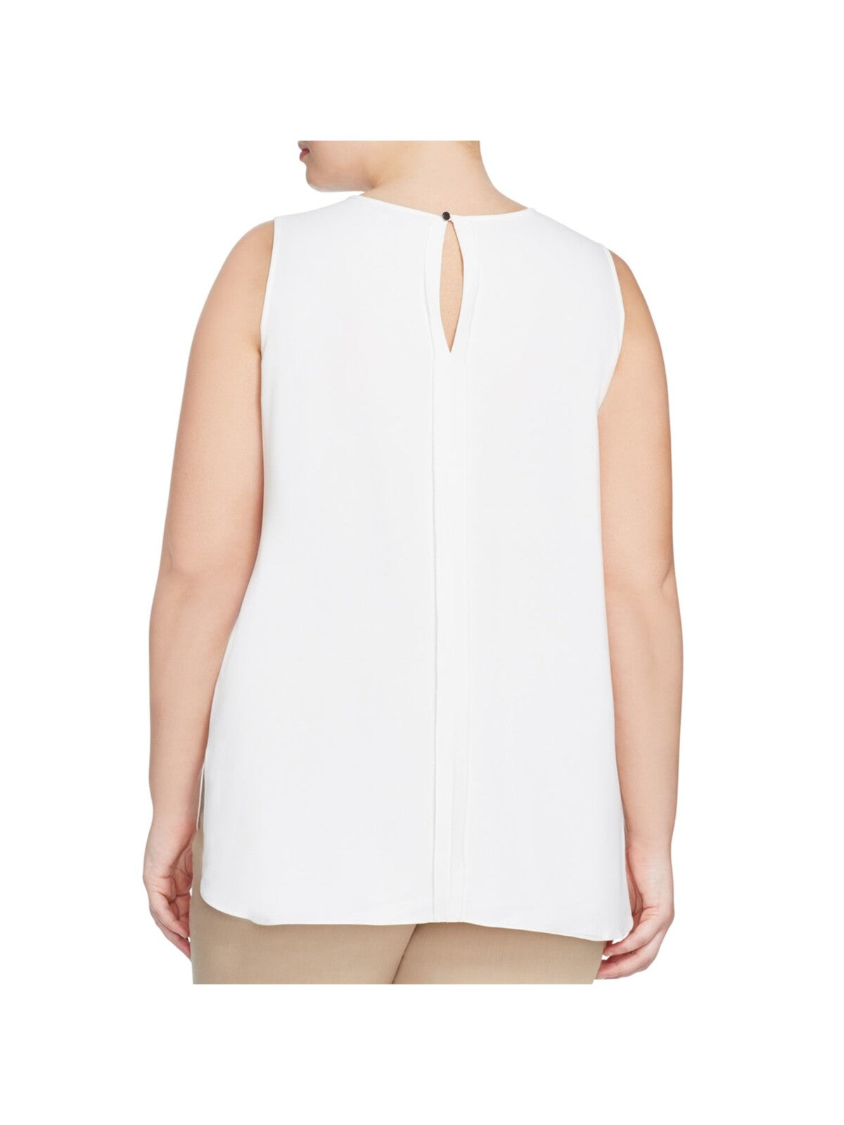 NIC+ZOE Womens Embroidered Sleeveless V Neck Wear To Work Blouse