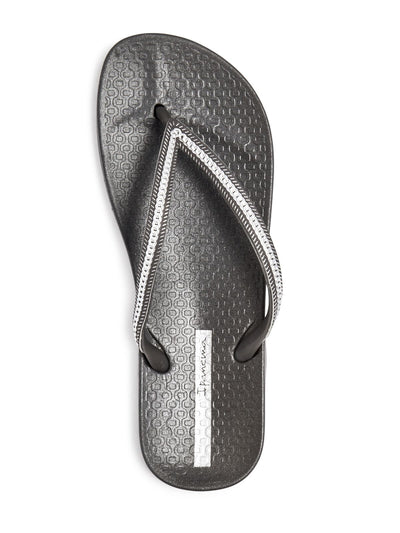 IPANEMA Womens Gray 1/2 Heel Comfort Metallic Ana Round Toe Wedge Slip On Flip Flop Sandal 9