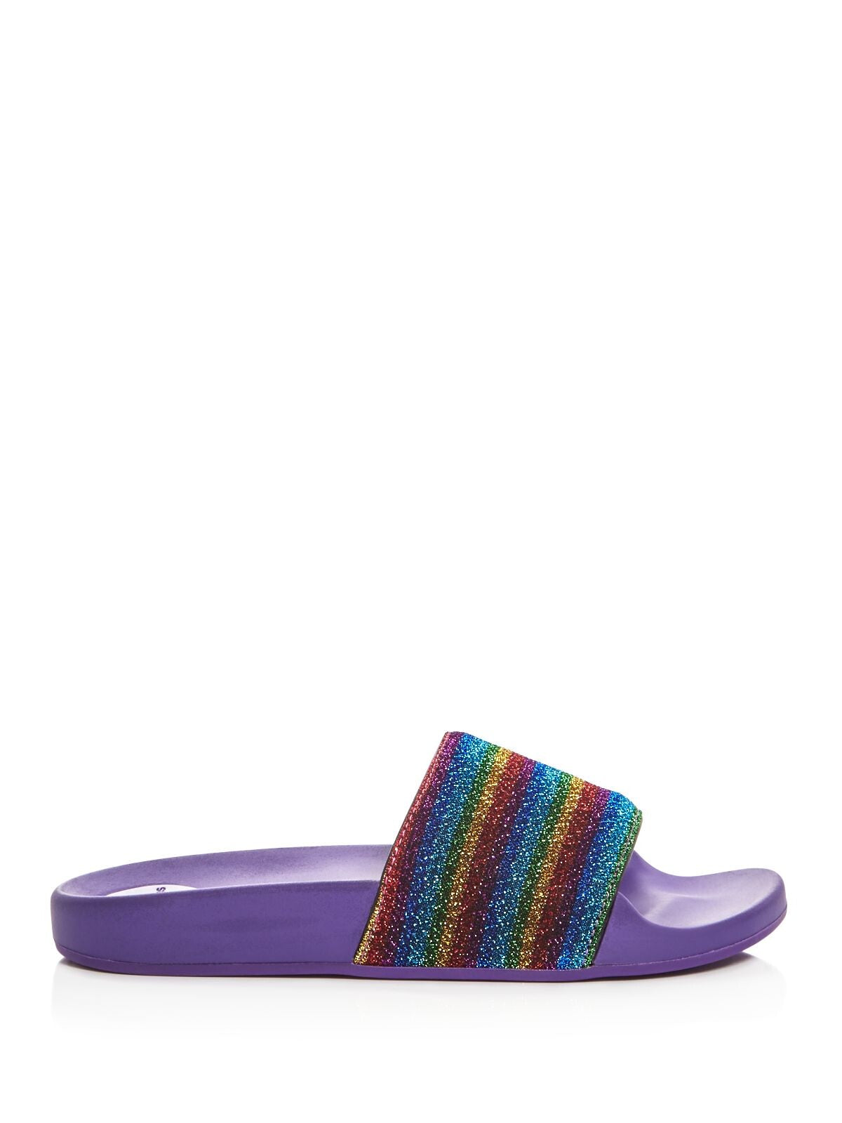 MARC JACOBS Womens Purple Striped Comfort Cooper Round Toe Platform Slip On Slide Sandals Shoes 35