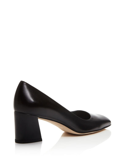 STUART WEITZMAN Womens Black Padded Marymid Square Toe Flare Slip On Leather Dress Pumps Shoes 6.5 M