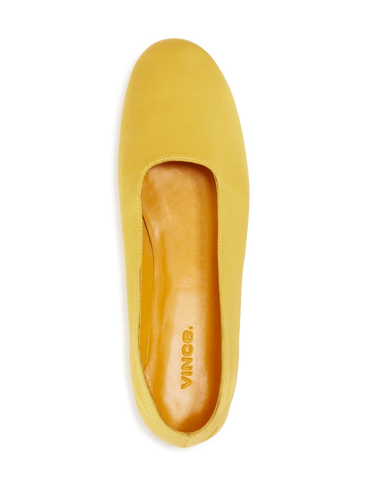 VINCE. Womens Fawn Yellow Padded Maxwell Round Toe Slip On Dress Flats Shoes M