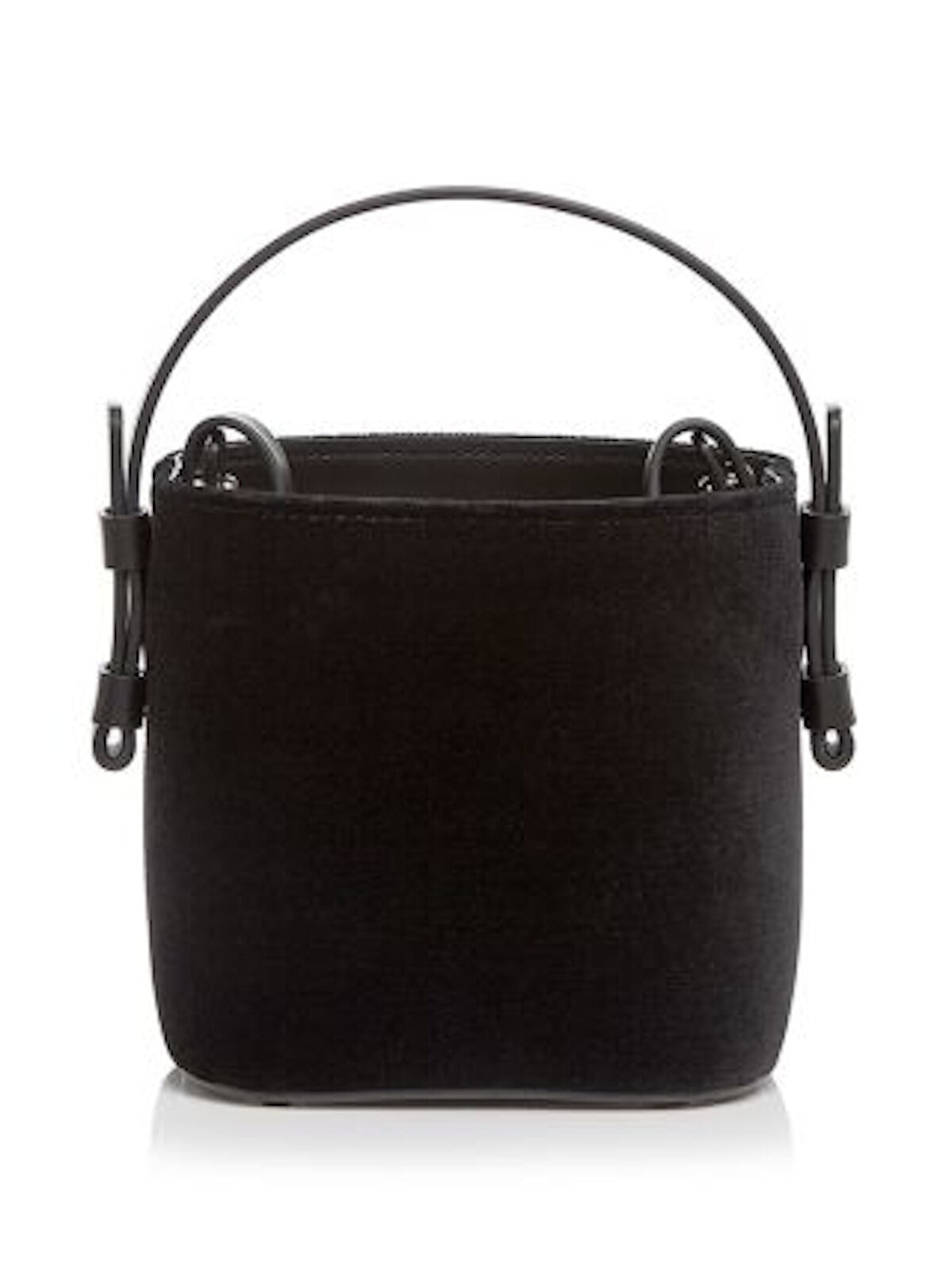 NICO GIANA Women's Black Suede Adjustable Strap Bucket Bag