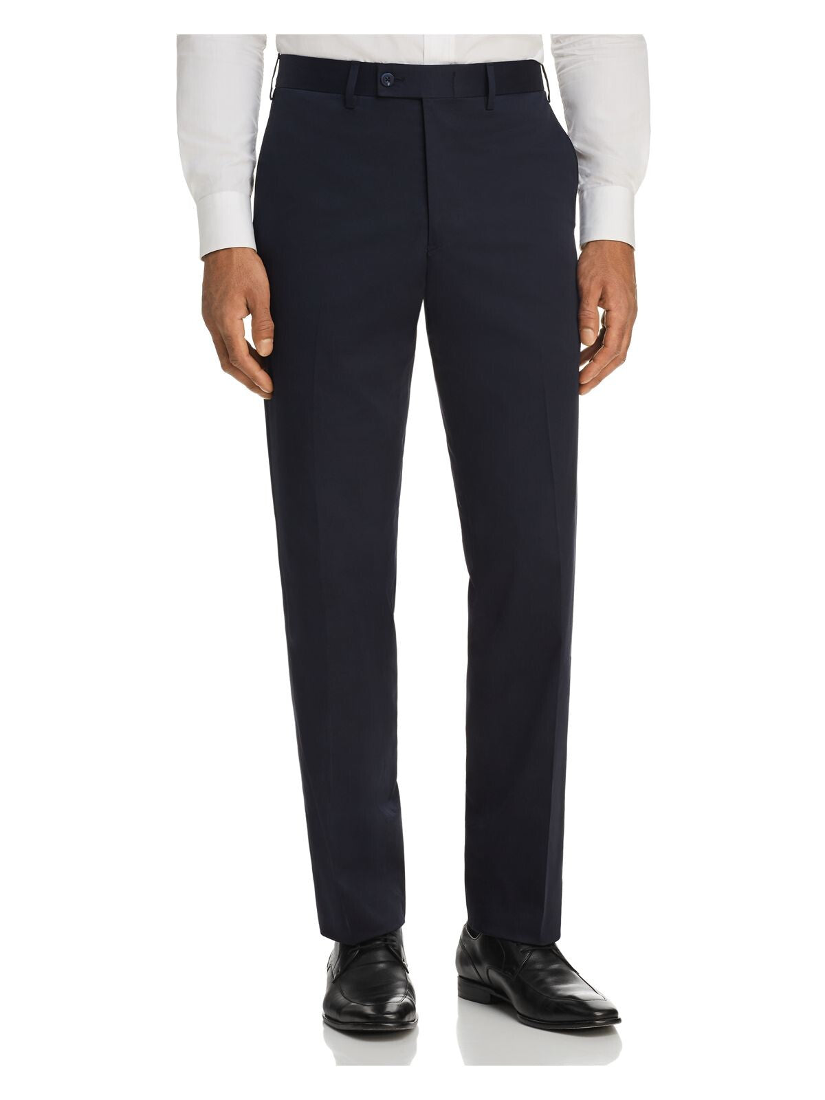 The Mens store Mens Navy Straight Leg, Stretch, Classic Fit Cotton Blend Pants 32R