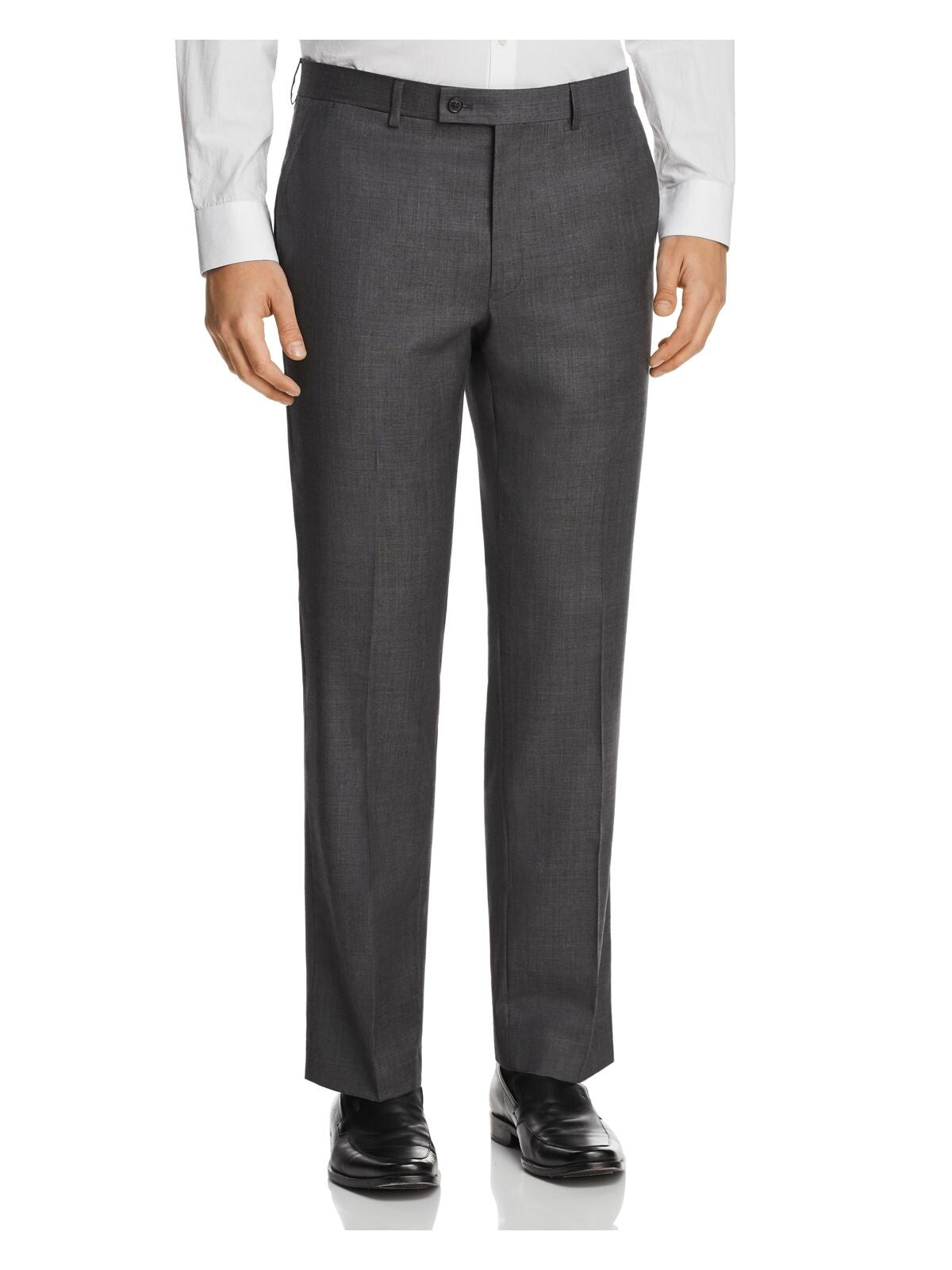 MICHAEL KORS Mens Gray Flat Front, Stretch, Classic Fit Suit Separate Pants 38W/ 30L