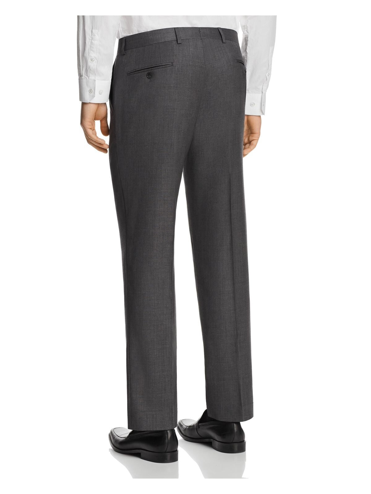 MICHAEL KORS Mens Gray Flat Front, Stretch, Classic Fit Suit Separate Pants 34W/ 30L