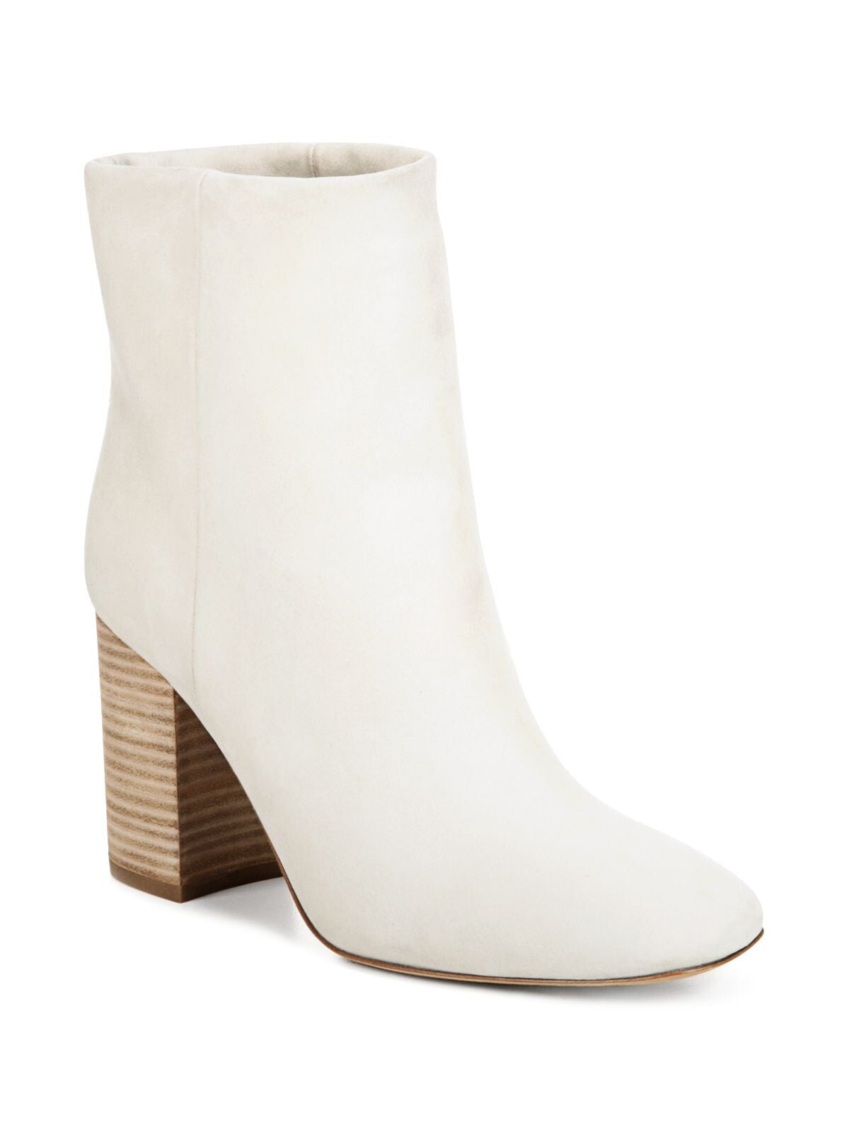 VINCE. Womens Horchata Ivory Cushioned Felton Round Toe Block Heel Leather Dress Booties 9 M