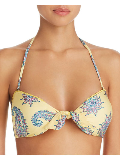 ISABELLA ROSE Women's Paisley Halter Bandeau Bikini Top S