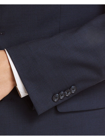 MICHAEL KORS Mens Navy Single Breasted, Classic Fit Wool Blend Suit Separate Blazer Jacket