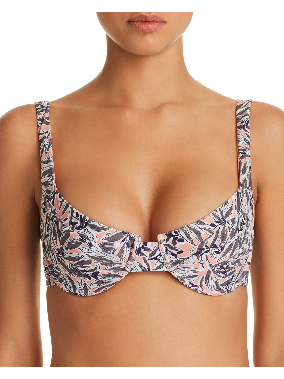 TAVIK + Women's Green Floral Underwire Bikini Top L