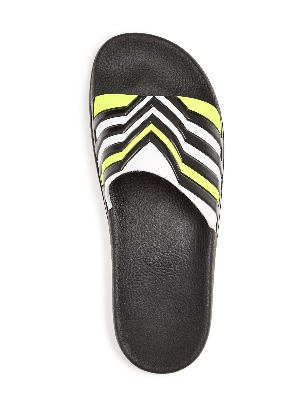 DAN WARD Mens Black Striped Round Toe Platform Slip On Slide Sandals Shoes 41