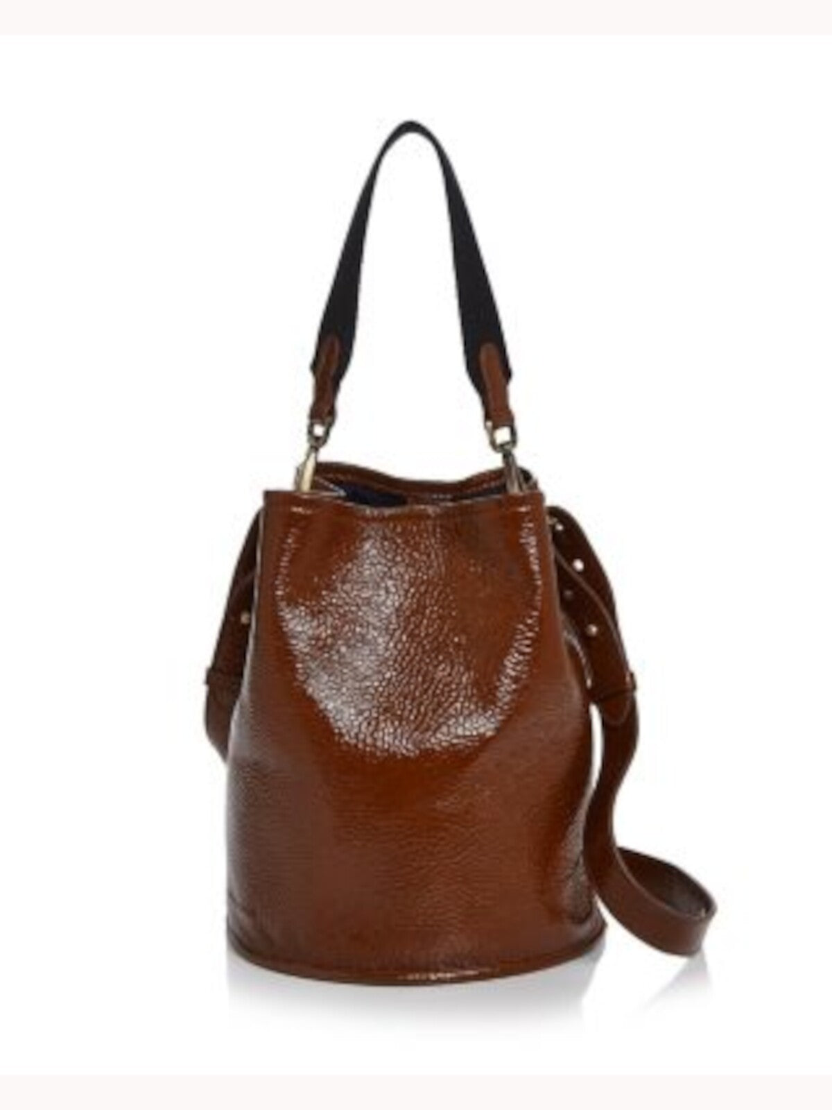 CREATURES OF COMFORT Women's Brown Leather Adjustable Strap Bucket Bag