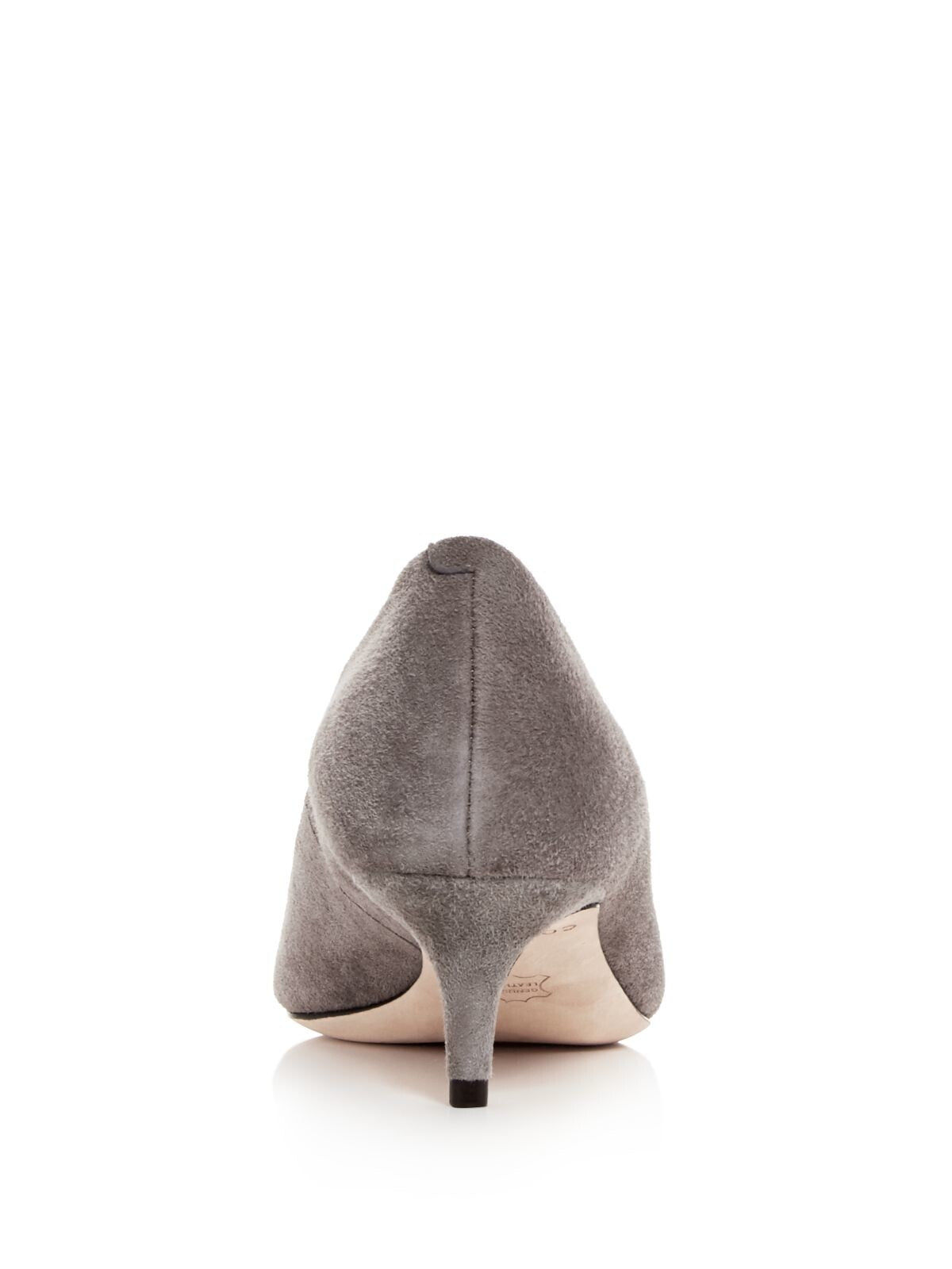COLE HAAN Womens Gray Vesta Pointed Toe Kitten Heel Slip On Leather Dress Pumps 7.5 B