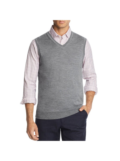 THE MENS STORE Mens Gray Heather V Neck Sweater Vest M