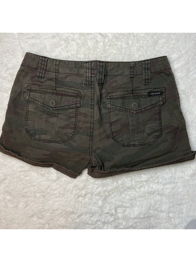 SANCTUARY Womens Green Camouflage Cropped Shorts 24