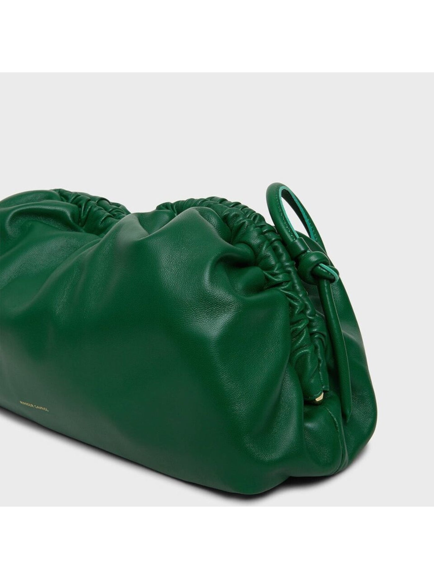 MANSUR GAVRIEL Women's Green Solid Leather Single Strap Clutch Handbag Purse
