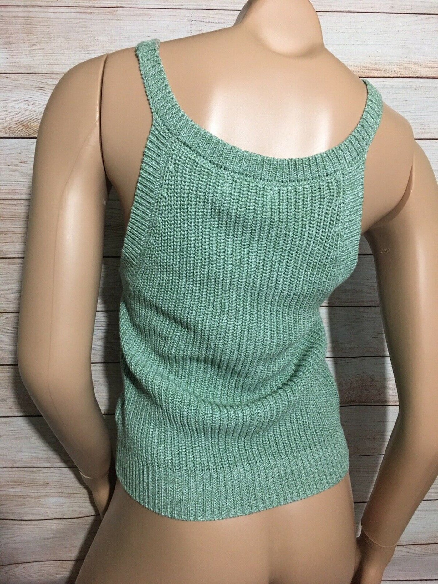 ULTRA FLIRT Womens Green Knit Sleeveless Jewel Neck Tank Top Juniors L