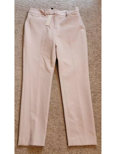 WHITE HOUSE BLACK MARKET Womens Pink Zippered Pocketed Slim Fit Ankle Wear To Work Straight leg Pants 00