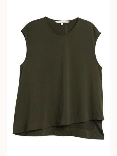 RACHEL ROY Womens Green Sleeveless Jewel Neck Top XS