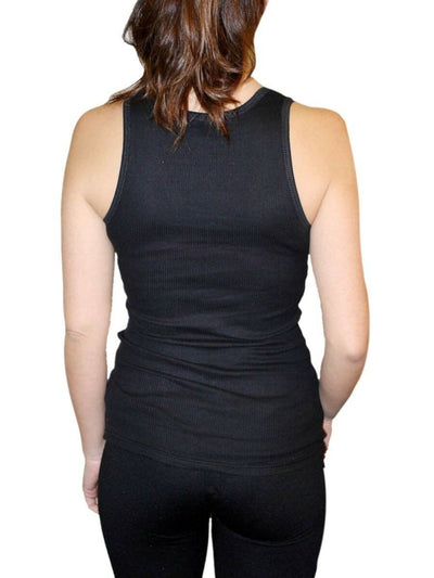 SOFRA Womens Black Sleeveless Scoop Neck Tank Top M