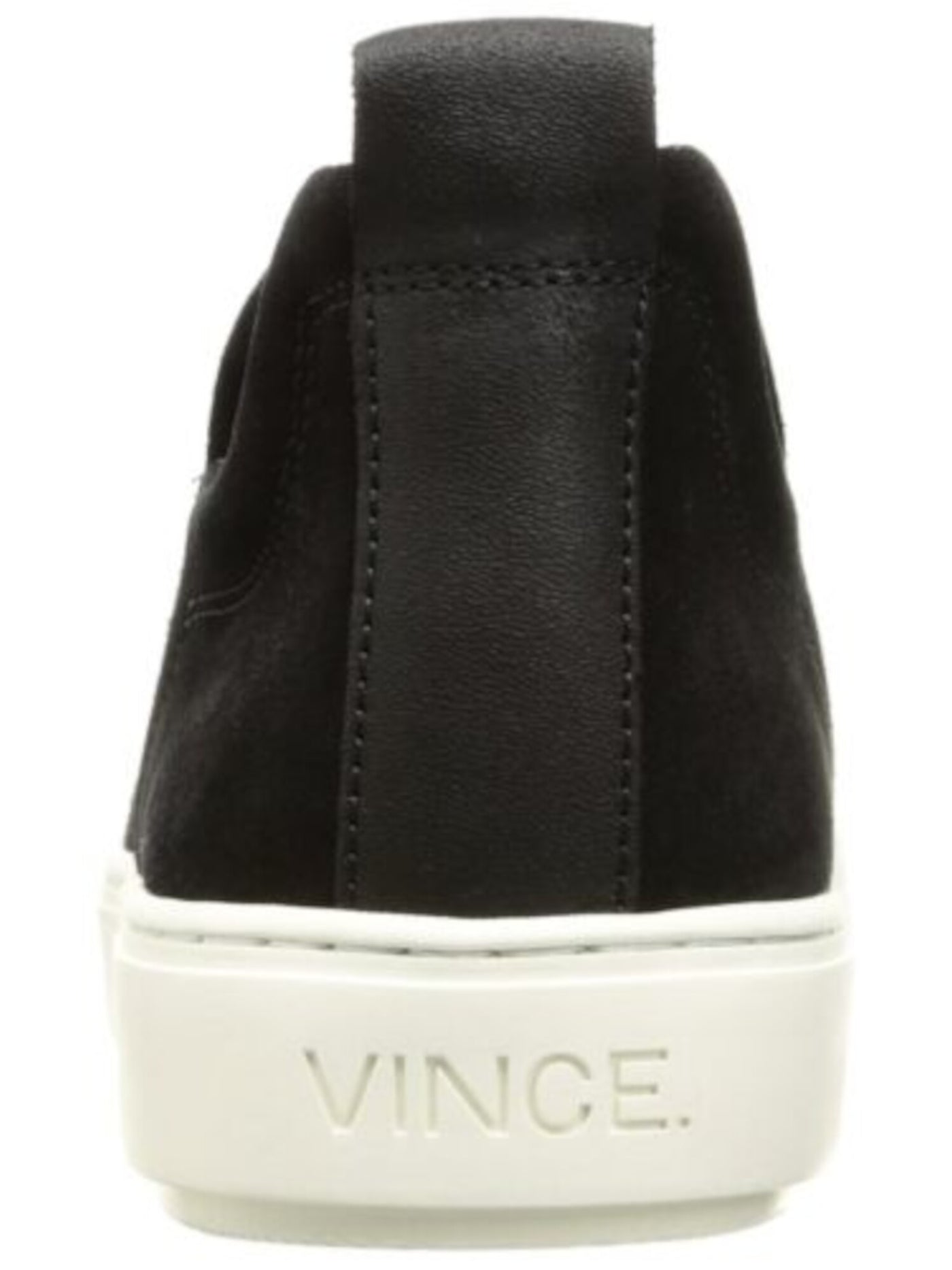 VINCE. Womens Black Elastic Gore Pull Tab Comfort Lucio Round Toe Platform Slip On Leather Athletic Sneakers Shoes 7 M
