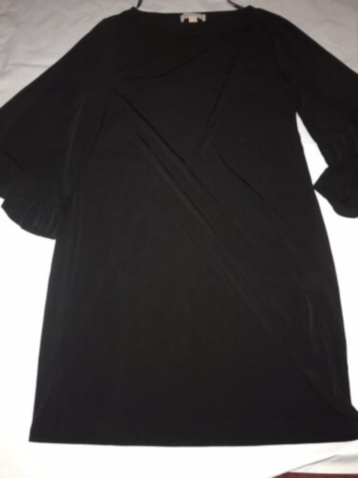 MICHAEL KORS Womens Black 3/4 Sleeve Round Neck Knee Length Shift Dress Plus 3X