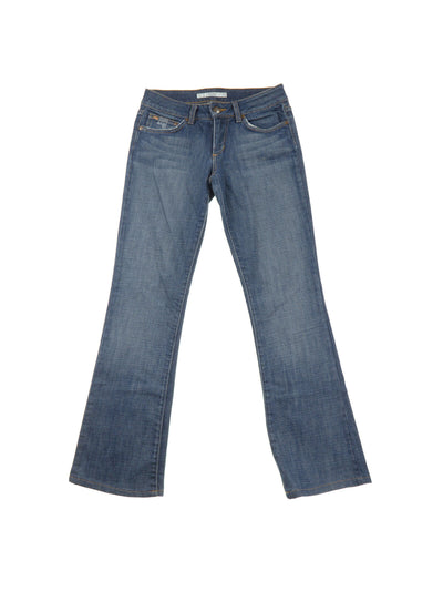 JOE'S Womens Blue Denim Pocketed Zippered Distressed Curvy Fit Boot Cut Jeans 24 Waist