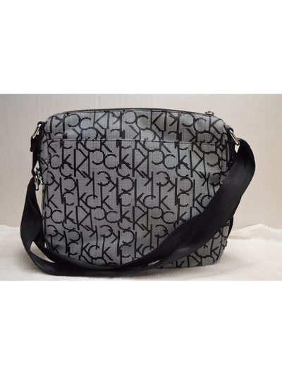 CALVIN KLEIN Women's Black Logo Nylon Adjustable Strap Messenger Bag