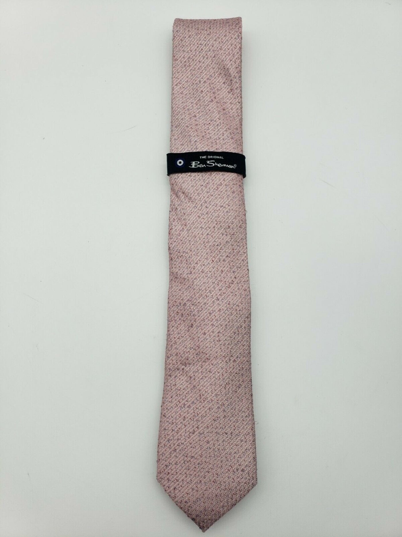 BEN SHERMAN Mens Pink Abstract Print Silk Classic Neck Tie