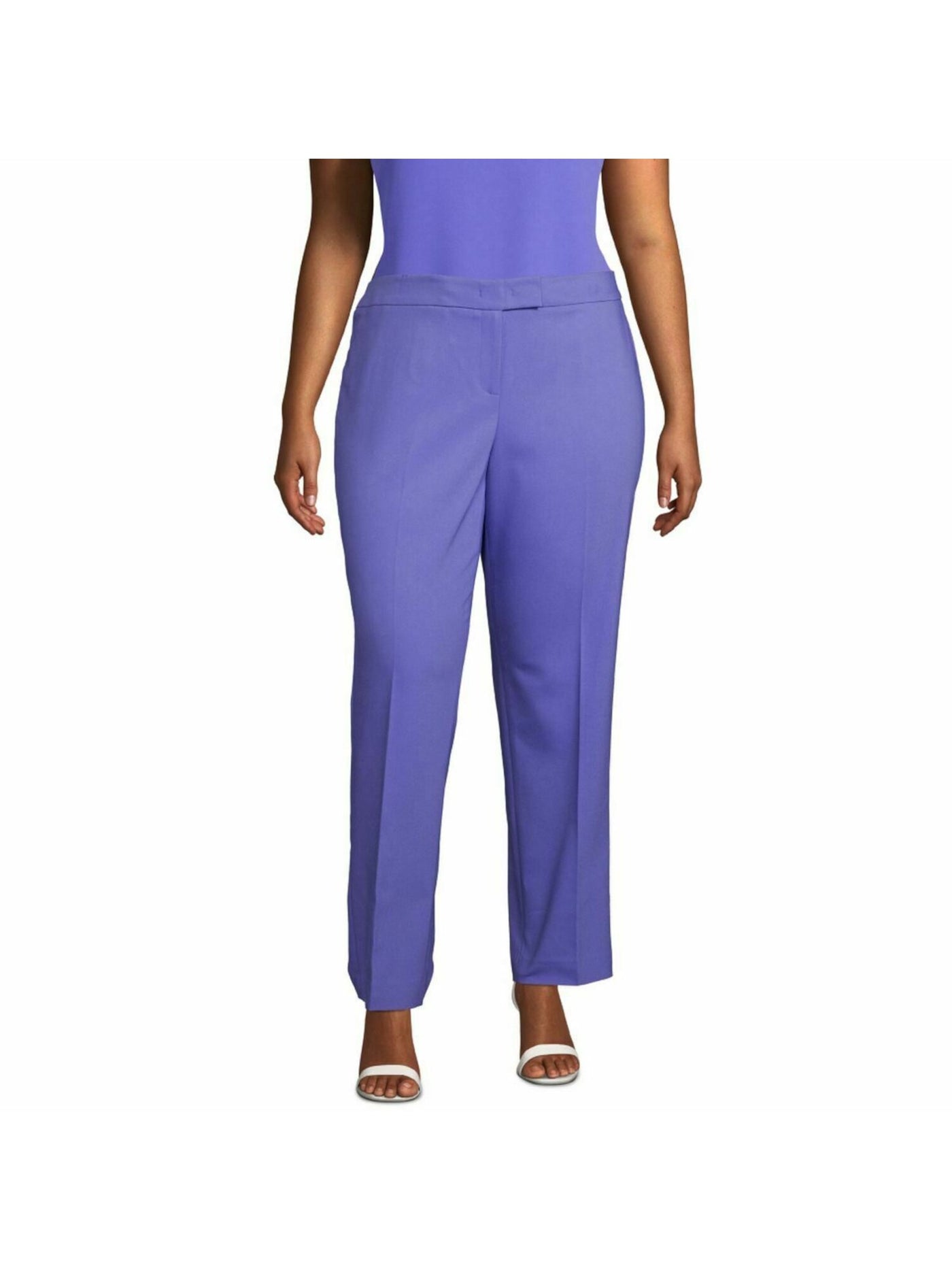 ANNE KLEIN Womens Zippered Pocketed Straight leg Bowie Pants