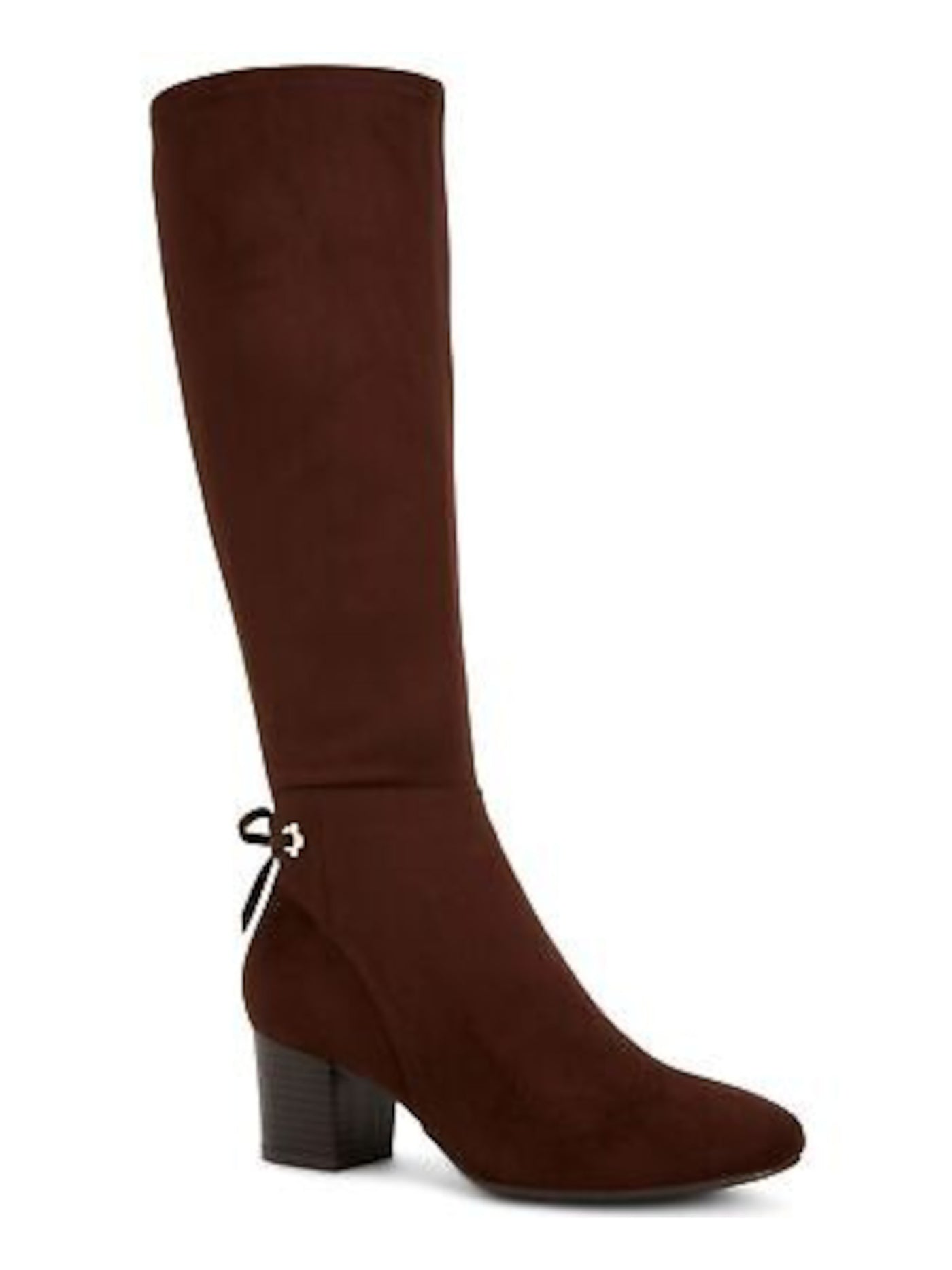CHARTER CLUB Womens Brown Flower Grommets Tie Detail Jaccque Almond Toe Block Heel Zip-Up Dress Boots Shoes 5.5