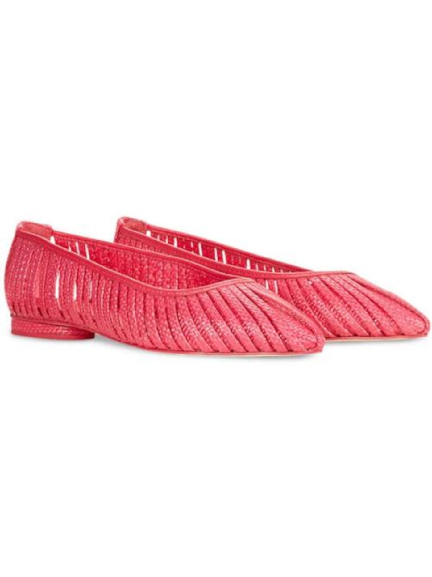 CULT GAIA Womens Camellia Pink Raffia Padded Leena Pointed Toe Slip On Flats Shoes 38.5