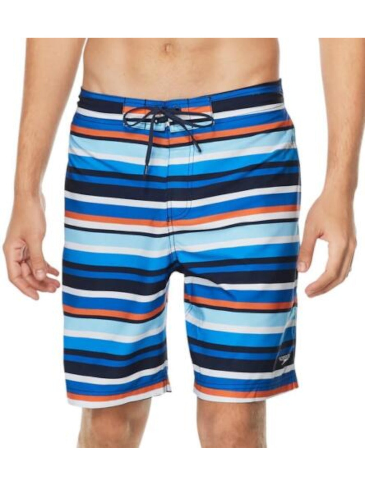 SPEEDO Mens Swimwear Navy Striped Stretch Shorts M